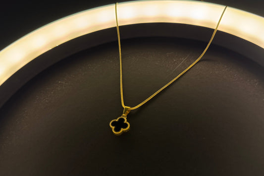 Black Clover Pendant Necklace