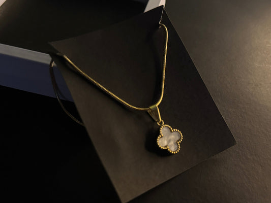 White Clover Pendant Necklace