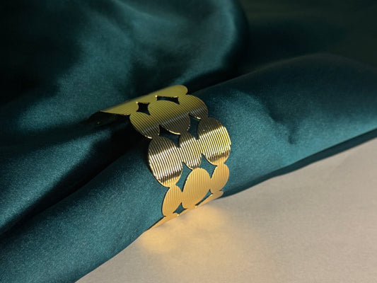 Floral Cut-Out Cuff Bracelet