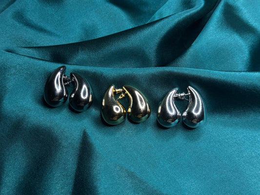 Combo Teardrop Stud Earrings – Set of 3
