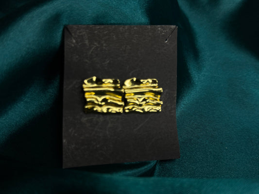 Textured Bar Stud Earrings