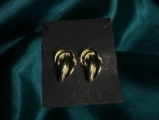Twist Leaf Stud Earrings